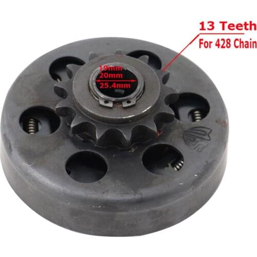 CENTRIFUGAL AUTO CLUTCH 19MM 20MM 25.4MM 13T TEETH CHAIN 428 For HONDA GX390 GX420 389CC 13HP 15HP GO KART SNOWBLOWER ATV