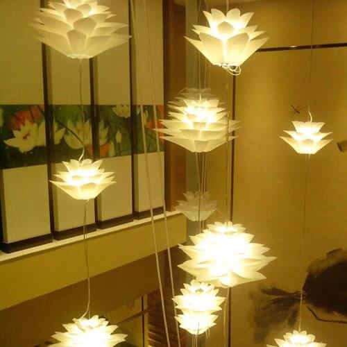 Amazon PP lotus droplight Sitting room bedroom study restaurant cafe bar droplight personality decorative chandelier