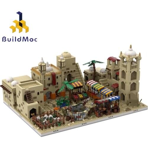 Idea MOC-32630 Desert Village City Building Blocks fit MOC-10024 Space Wars Mos Eisley Cantina House Bricks Collecting Toys Gift