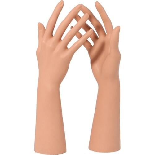 Simulation Skin Hand Model Jewelry Necklace Holder Female Fake Model Hand Nail Art Emulational Hand Jewelry Gloves Display Props