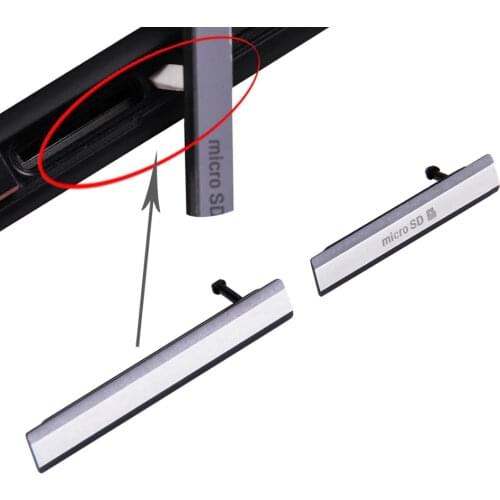 IPartsBuy SIM Card Cap + Micro SD Card Cap Dustproof Block Set for Sony Xperia Z2 / L50w