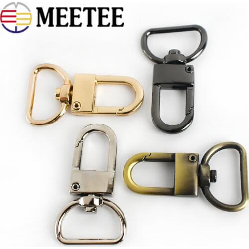 20mm Meetee 10/30/50pcs Metal Bag Buckle Dog Collar Swivel Clasp Trigger Snap Hooks Key Chain Clips Decor Hanging Accessories
