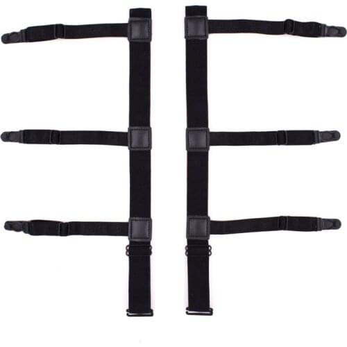 Mens Garter Chinlon Material Garter Shirt Wrinkle-Free Leg Ring SC-H-Black