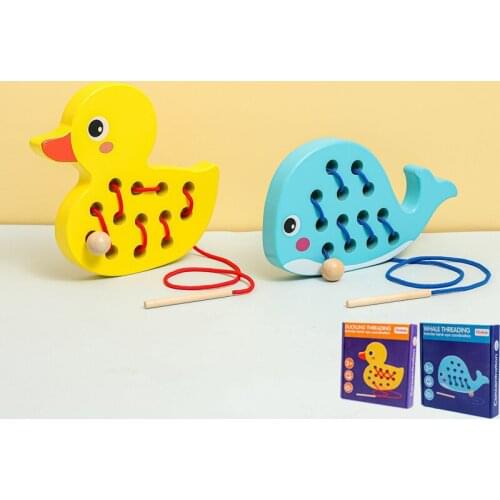 Baby Toys Set Wooden Cartoon Animal Childrens Stringing Board Little Creative Toys For Kids Provide Hands-on Baby Gifts