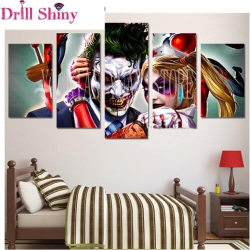 Diamond Painting people 5 Pcs Multi-picture Full Square Diamond Embroidery Cross Stitch Rhinestone Painting Wall Decor MF18