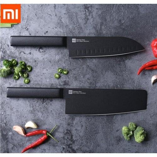 Xiaomi Kitchen Knife Huohou Stainless Steel Knife Knives Cook Set 7 Inch Material 50Cr15MoV HRC 55 Xmas Christmas new year gift