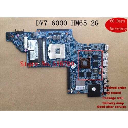 Placa Mae 665992-001 For HP Pavilion DV7 6000 DV7-6000 Laptop Motherboard HM65 100% tested OK