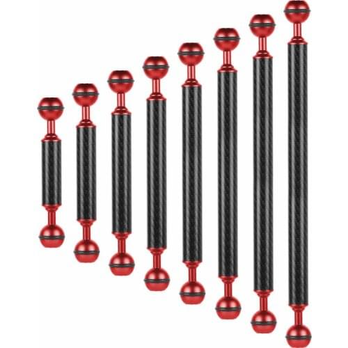 Diving Carbon Fiber 7 inch Float Buoyancy Arm ball arm tray arm Camera Underwater Tray Kit Ultralight 5/6/7/8/9/10/11/12 Inch