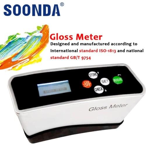 Gloss Meter For Tiles Stone Wood Paper Plastic Surface Non Shiny Metal Surface Metal Ink Brightness Glossiness Tester Measuring