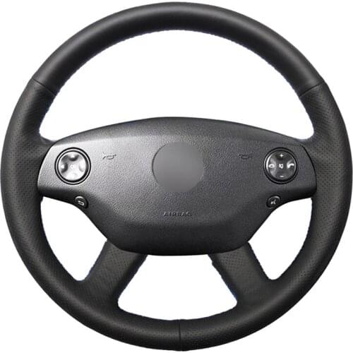 Hand-stitched PU Artificial Leather Steering Wheel Cover for Mercedes Benz S-Class 2006 2007 2008 Accessories
