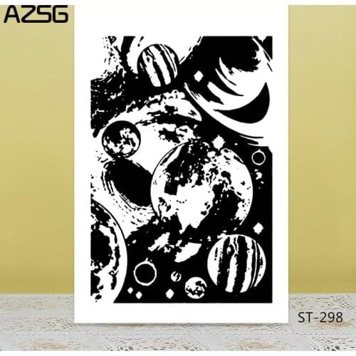 Galaxy/Planet Transparent Silicone Stamp for DIY Scrapbooking/Photo Album Decorative Card Making Clear Stamps Supplies