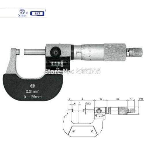 Qinghai xibei brand 0-25mm* 0.01mm micrometer with counter Digital Micrometer top quality