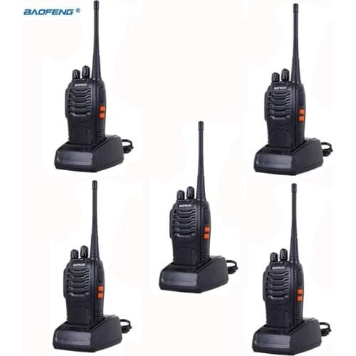 Walkie Talkie 5PCS 5w Two-Way Scanner Bf 888s Radio Communicator For Ham Portable Radio Station HF Transceiver baofeng bf-888s