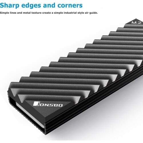 M.2 2280 SSD Hard Drive Aluminum Alloy Radiator For Efficient Cooling, With Silicone Cooling Pad Radiator, Suitable for Desktop