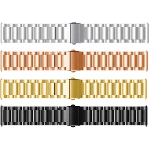 Stainless Steel Strap 22mm 20mm Watch Band for Samsung Galaxy Watch 1pc Replacement Steel Band Wrist Strap Men Silver Bracelet