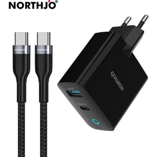 NORTHJO GaN 65W USB C PD Fast Charger Cable for iPhone 12 13 Pro Max iPad Huawei Xiaomi Samsung oppo LG
