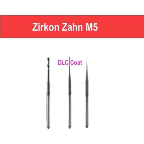 Dental Lab CADCAM End Milling Burs With DLC Coat For Zirconia Zirkon Zahn Cutting Edge Diameter 0.5mm1.0mm2.0mm Shank 3MM