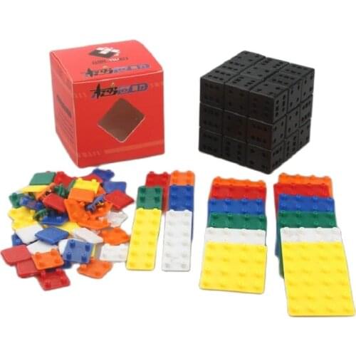 CubeTwist Magic Cube Speed Puzzle 3x3x3 DIY Tricks Stickers Antistress Toys Educational Cubo Magico Toys Gift with Bracket