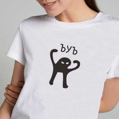 Funny Graphic t-shirt Russian style Women T-shirts top clothes Harajuku Casaul summer Lady t shirt tee Gift yong Girl