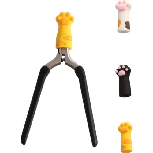 Cute cats claw dead skin scissors protective cover ins same paragraph Japanese nail tools practical anti-fall three-color