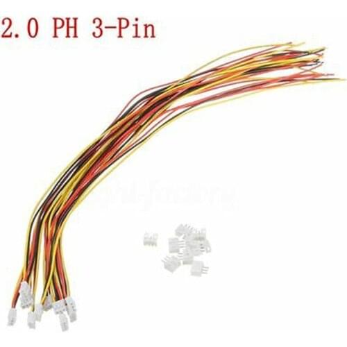 10Sets/Lot Mini Micro 2.0 PH Connector Male Female 2/3/4/5/6/7/8/9/10-Pin Plug With 26AWG Wires Cables Socket 300MM PH2.0 New