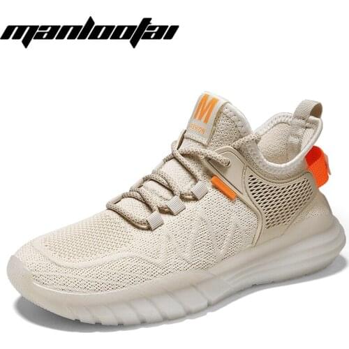 2021 Fashion Men Sneakers Comfortable Breathable Mesh Athletic Outdoor Sports Shoes Light Running Walking Gym Shoes Manlootai