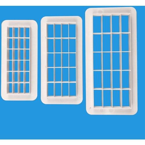 3Pcs Rectangular Fondant Cake Decorative Mold Baking Biscuit Cookies Cutter Mould