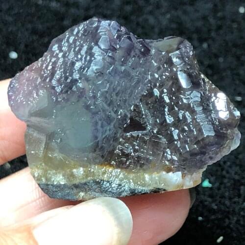 48.2g natural blue-green fluorite mineral ring vein healing teaching specimen stone decoration collection ornaments