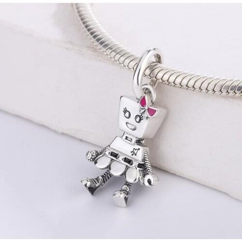 925 Sterling Silver Punk-Style Outfit A Microphone And Adorable Dangling Dancing Legs Rebellious Charm Pendant Bracelet Jewelry