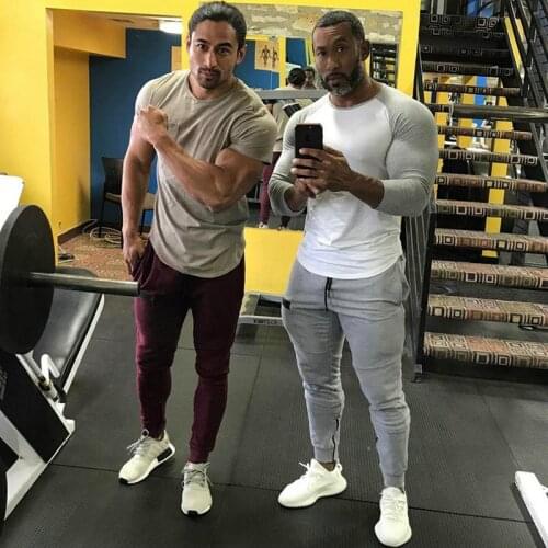 Aitonoble New Men Trainning Pants Gym Fall/Winter Running Jogging Fitness Pants Training Quick Dry Mens Cotton Pants