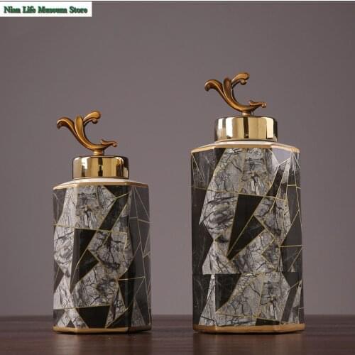 American Storage Jar Decorative Flower Vases Home Decoration Accessories Modern Living Room Hotel Indoor Display Shooting Decor