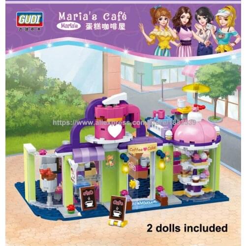 Marias cafe coffee cake shop Building Blocks Bricks Education Sets Toys for Girls Gift Compatible with Friends