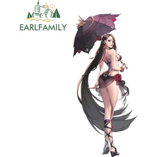 EARLFAMILY 13cm x 13cm for Sexy Angle Girl Cartoon Anime Funny Car Stickers RV VAN 3D DIY Fine Decal JDM Vinyl Wrap Accessories
