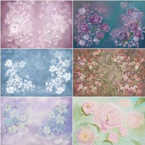 Floral Newborn Baby Portrait Photography Backdrop Abstract Texture Flower Birthday Background Photo Studio Baby Shower Photocall
