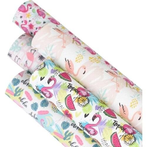 HSDLeather 20x34cm hsd- Genuine Flamingo series Synthetic Leather DIY Decorative