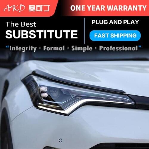 2 PCS Car Lights automotive Parts For Toyota C-HR CHR Head lamps LED Headlight LED Dual Projector FACELIFT