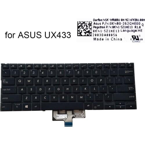 English backlight keyboard for Asus ZenBook UX433 UX433F UX433FA UX433FLC US notebook pc keyboards blue original 0KNB0 262GHE00