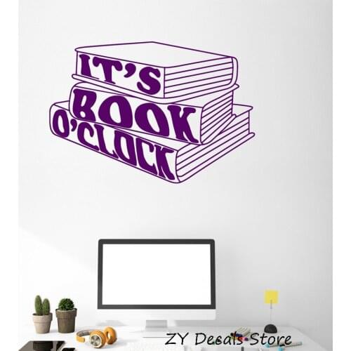 Books Quote Wall Sticker Booklover Library Reading Room Decoration Art Stickers Mural Removable Bedroom Wall Decals S637