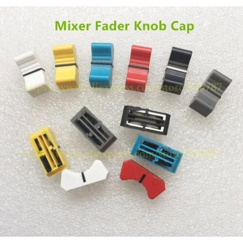 12pcs T-Slot Straight Slot Potentiometer Knob Cap Push Button / For Yamaha Allen & Heath Soundcraft Mixer Fader Cap
