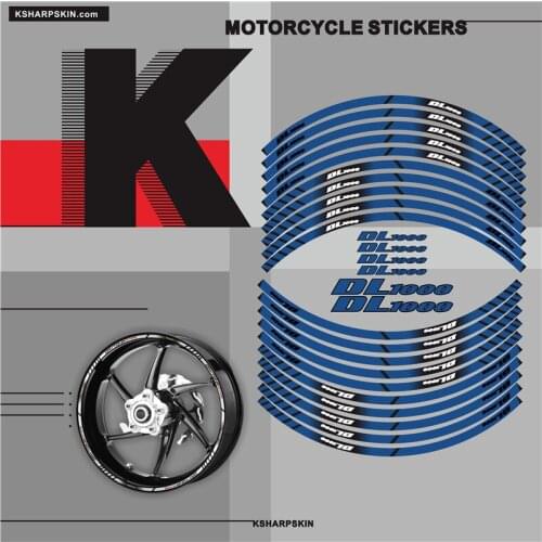 HOT Motorcycle sign decoration sticker inner rim reflective decal Fit SUZUKI DL1000