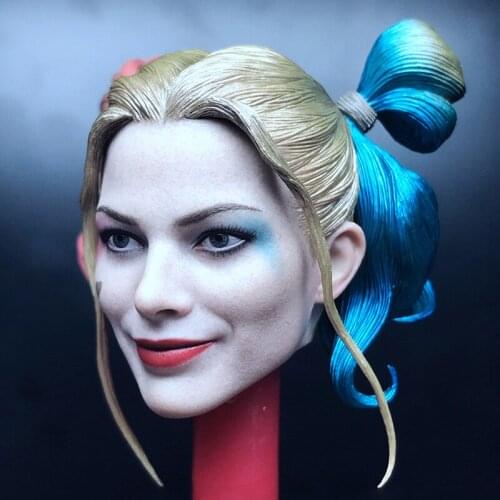 1/6 Scale Female Clown Prison Head Sculpt Carving Model Cosplay Fit 12''Action Figure Body Model Gift Headdress accessories show