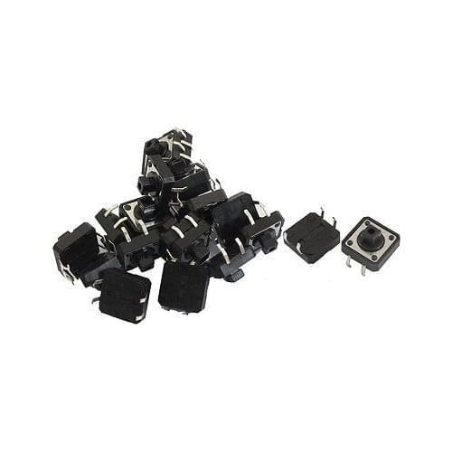 Momentary Tact Push Button Switch 4 Pin DIP Through Hole 12x12x7.3mm