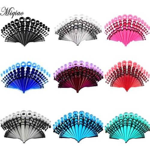 Miqiao 1 Set Piercing Earrings Accessories Sell Well In Europe and America Acrylic Vertebral Ear Amplifying Set 50 Pcs