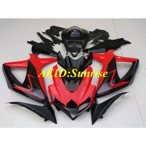 Injection mold Fairing kit for SUZUKI GSXR600 750 K8 08 09 GSXR 600 GSXR 750 2008 2009 Hot red black Fairings set+gifts SP34