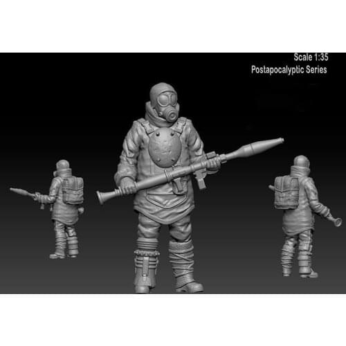 Unpainted Kit 1/35 APOCALITTICO GUARDIA Modellino di soldier Resin Figure miniature garage kit