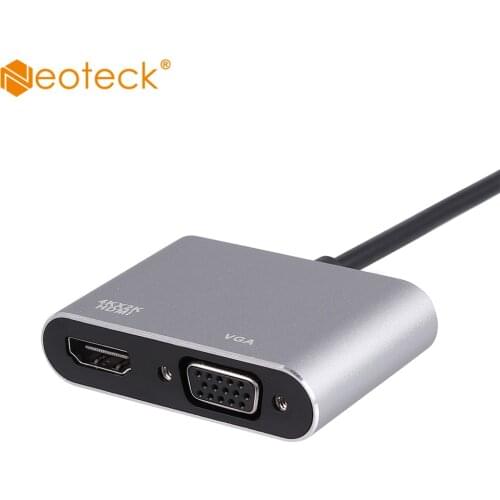 Neoteck USB C To Hdmi Adapter USB 3.1 Type C To Vga Hdmi 4K UHD Converter Port HUB New HDMI Adapter Male to Female