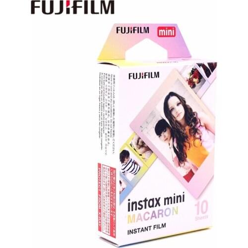 Original Fujifilm 10 sheets Instax Mini New Macaron Instant Film photo paper for Instax Mini 8 7s 25 50s 90 9 SP-1 SP-2 Camera