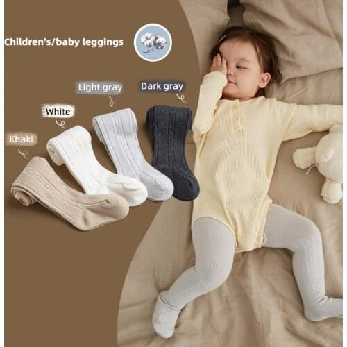 Autumn Winter Warm Baby Tight Solid Color Newborn Girl Boy Pantyhose Soft Cotton Elastic Children Toddler Leggings Stocking