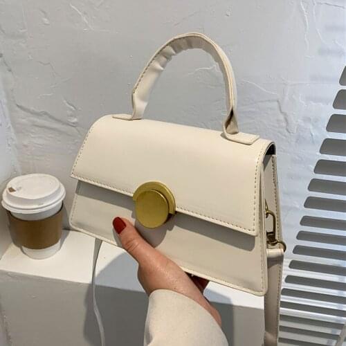 Simple Fashion Handbags For Women 2021 Soft Leather Female Shoulder Bags Designer Retro Crossbody And Square Small Purses