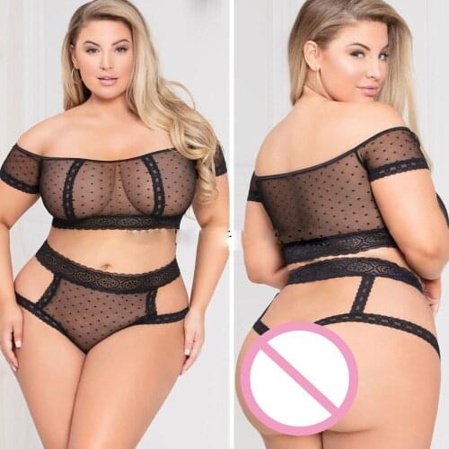 Adjustable Shoulder Strap See Through Bra Push Up Seamless Lace Black Sexy Lingerie Plus Size Women Transparent Underwear Set